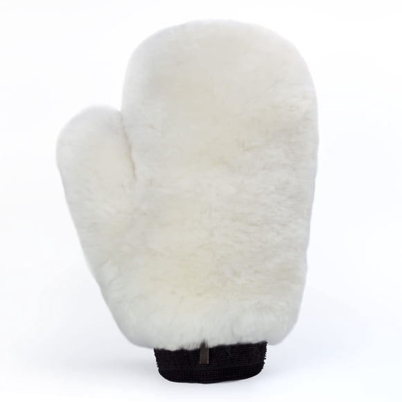 Toalla OKAYDA Guante de Lavado de Lana de Cordero 28 cm Sin Rayaduras