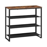 Organizador De Almacenamiento De Zapatos Hoobro De 4 Niveles, Rústico, Marrón