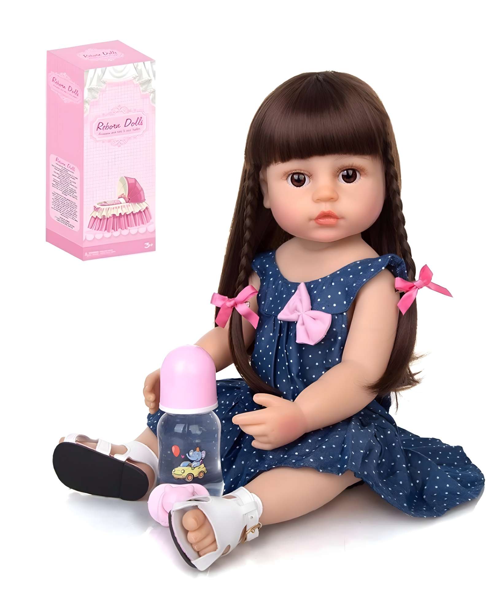 Ali Chile - Muñeca Infantil Bebé Realista Silicona Azul