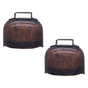Ioensy - Campanas Decorativas Pequeñas De Estilo Antiguo De 2 Piezas Para Ganado, Caballo Y Perro