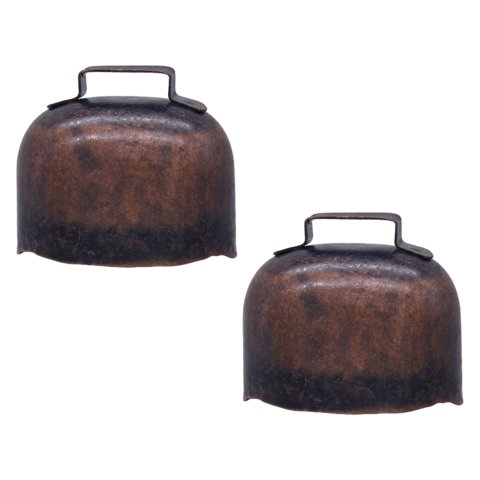 Ioensy - Campanas Decorativas Pequeñas De Estilo Antiguo De 2 Piezas Para Ganado, Caballo Y Perro