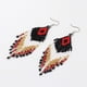 thumbnail image 3 of Juego de 2 pares de pendientes largos bohemios con cuentas. Pendientes con borlas de cuentas de semillas, hechos a mano, para mujeres y niñas. Pendientes bohemios grandes con flecos y cuentas., 3 of 3