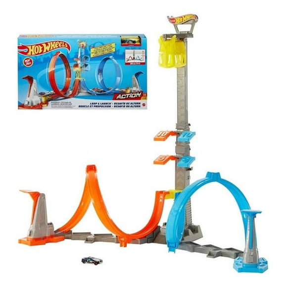 Pista de Carrera Hot Wheels Action Pista de Juguete Desafío de Altura