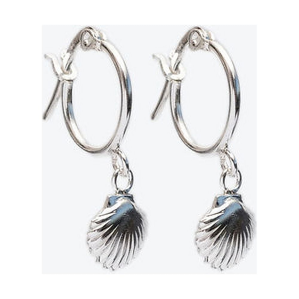 La Garza - Aros Mujer Plata Conchita Ostra