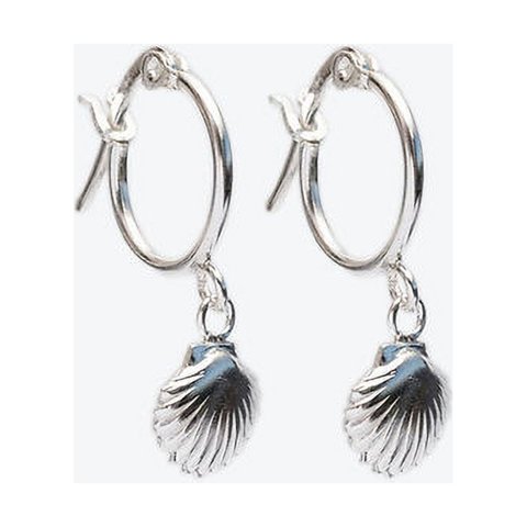 La Garza - Aros Mujer Plata Conchita Ostra