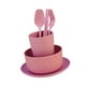 thumbnail image 2 of Juego De Vajilla De Paja De Trigo De 6 Piezas, Platos Y Cuencos Para Dormitorio Universitario, RV, Color Rosa, 2 of 5