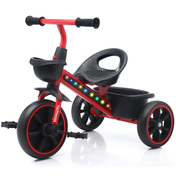 Triciclo Youthkkee para niños de 2 a 5 años con luz LED