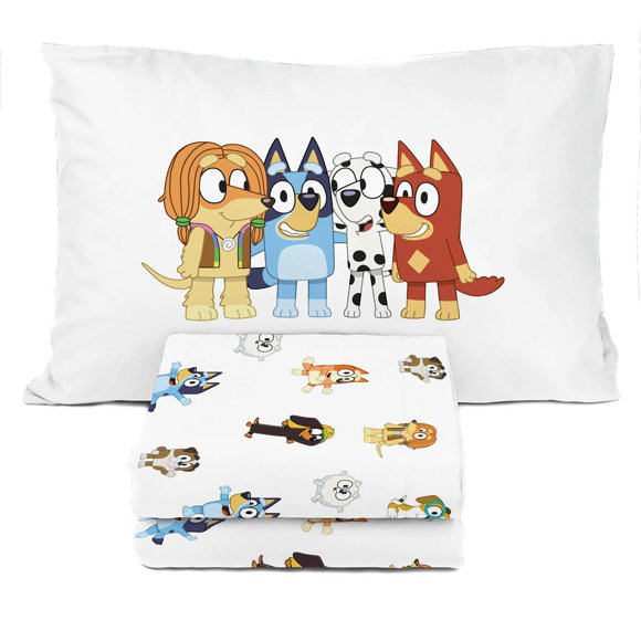 Juego de sábanas Sunny Side Up Bluey & Friends Twin, 3 piezas
