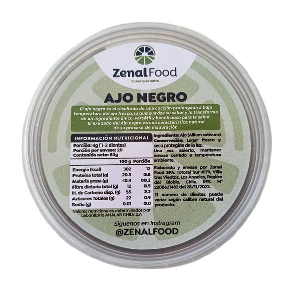 Ajo negro pote, 80 g
