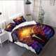 thumbnail image 1 of 3pcs Stained Glass Art Style Duvet Cover Set - Bedding Comforter + Pillowcases (Unfilled), 1 of 1