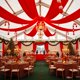 thumbnail image 3 of Telón de fondo Party Village 152 cm x 9 m Rojo 10 paneles, 3 of 9