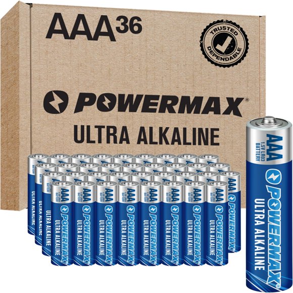 Batería Powermax AAA, paquete de 36, ultralarga, 10 años