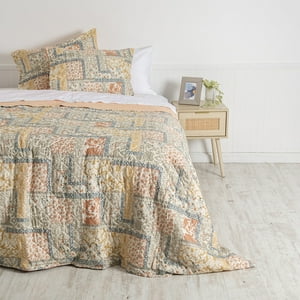 Mashini - Cubrecama Quilt Cosido Estampado Patchwork 2 P Gales