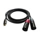 thumbnail image 1 of Cable USB C A 2 XLR De 3 Pines Con Micrófono Balanceado Para Amplificador, Auriculares Y Altavoz De 1,8 M, 1 of 5