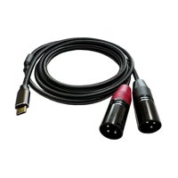 Bothyi - Cable Usb C A 2 Xlr De 3 Pines Con Micrófono Balanceado Para Amplificador, Auriculares Y Altavoz De 1,8 M