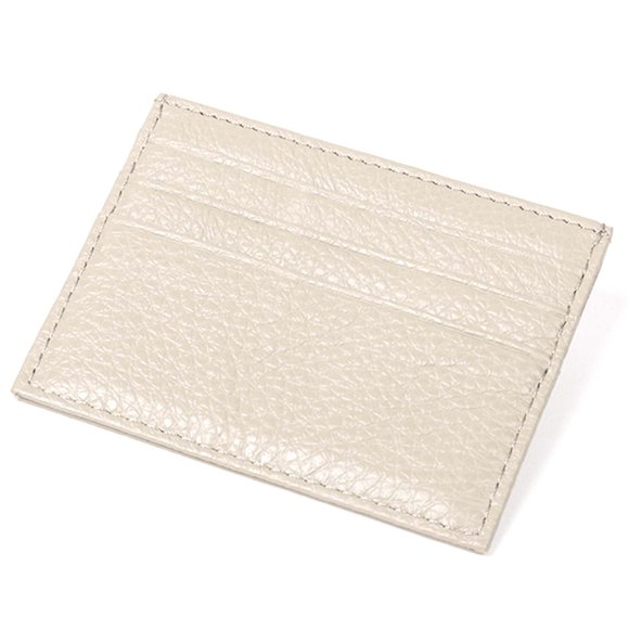 Billetera M-Plateau de 10 cm, Cuero, Blanco Roto