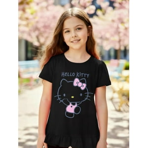 Polera Niña Hello Kitty Negro 6