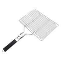 Magideal - Cesta Para Parrilla De Barbacoa, Cesta Para Parrilla Al Aire Libre Con Mango Extraíble, Accesorios Para Parrilla Para Fiesta, Filete, Verduras Y Peces