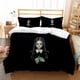 thumbnail image 1 of Wednesday 3 Pcs Comforter Set with 2 Pillowcases,Wednesday_Addams Bedding Set Sheet Set for Kids Adults,All Season Lightweight, 1 of 5
