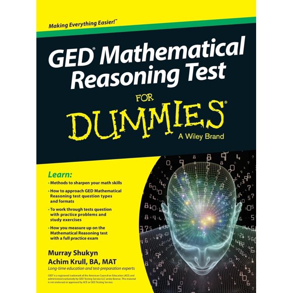 Libro Wiley GED Razonamiento Matemático para Dummies