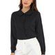thumbnail image 2 of INSPIRE CHIC Blusa de Mujer con Cuello Peter Pan Casual de Negocios de Manga Larga Camisa de Botones para el Trabajo XL Negro, 2 of 4