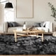 thumbnail image 2 of Alfombra FinRèc Home 140 × 180 cm Tie‑dye gris oscuro, 2 of 8