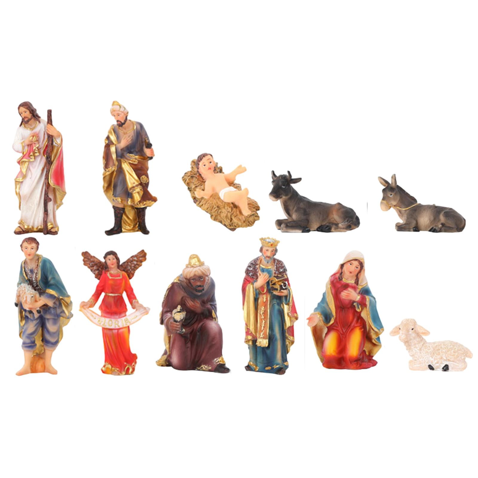 Bothyi - 11 Piezas De Figuras De Belén, Decoraciones Artísticas Para El Hogar Y La Oficina