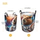 thumbnail image 5 of Capibara Cesta de lavandería de gran capacidad redonda con asa, bolsa para ropa sucia plegable, almacenamiento para dormitorio, baño y lavadero 44x35 cm, 5 of 6