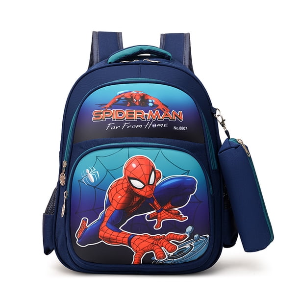 Disney Spider Man Backpack Children Cartoon Captain America Kindergarten School Bag For Boys Anit-lost Infantil Schoolbag Gift 