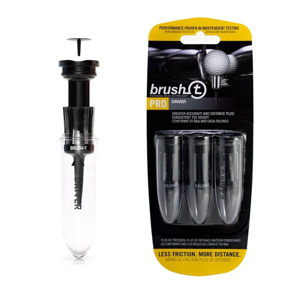 Tees de Golf BRUSH-T 5,6 cm Negro Pack de 3 para Driver