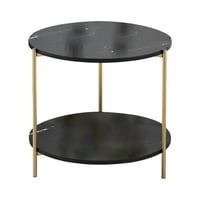 Click Ventas - Mesa Auxiliar Moderna Marmoleado Decoracion Redondo