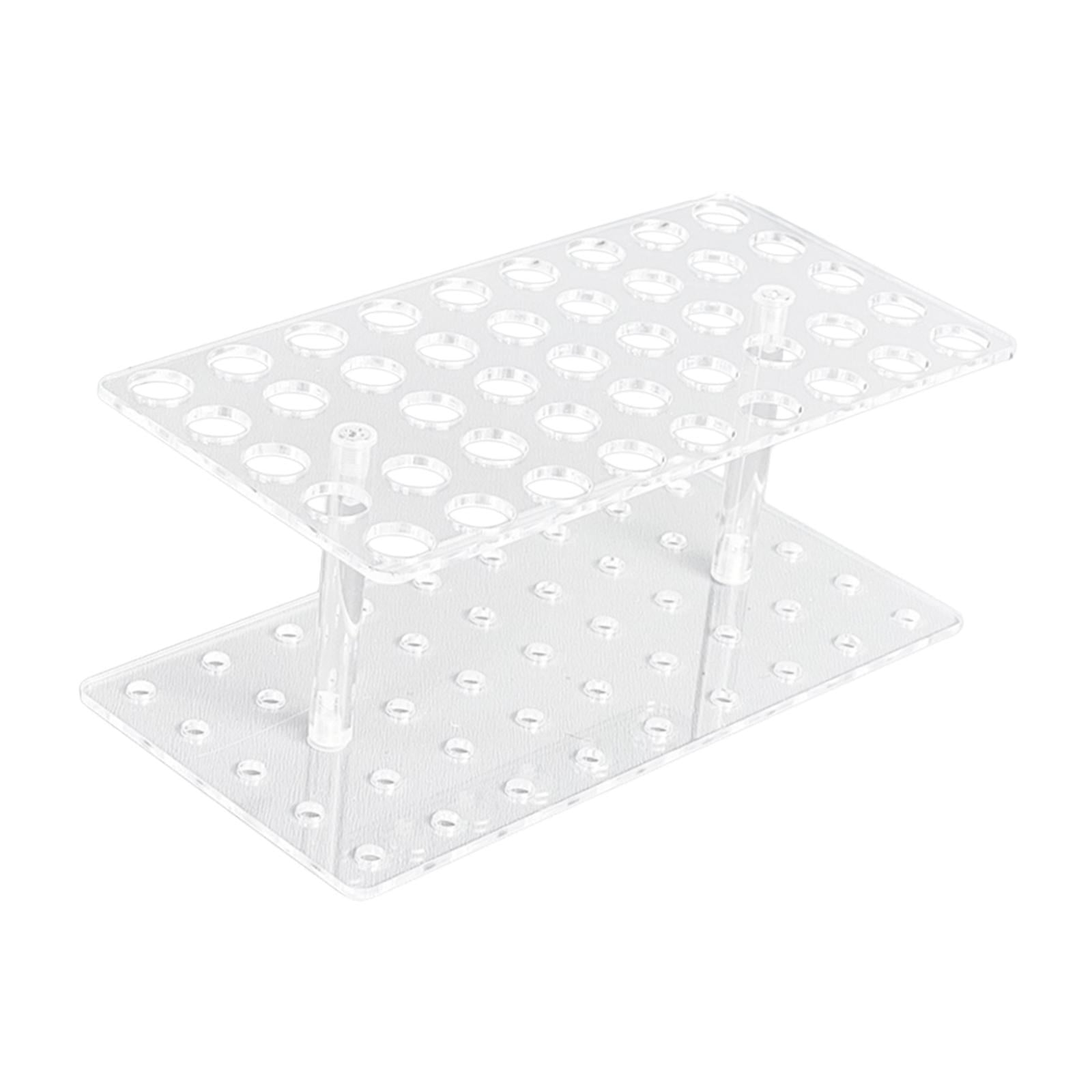 Magideal - Estante De Exhibición De Bolígrafos Acrílicos, Estante Para Cosméticos, Simple, Resistente, Con Múltiples Ranuras, Soporte Para Brochas De Maquillaje, 20x10x7cm