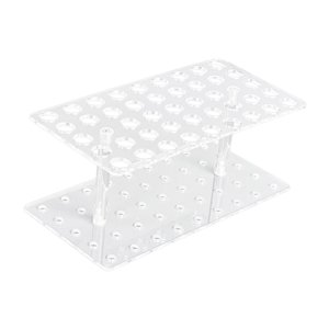Magideal - Estante De Exhibición De Bolígrafos Acrílicos, Estante Para Cosméticos, Simple, Resistente, Con Múltiples Ranuras, Soporte Para Brochas De Maquillaje, 20X10X7Cm