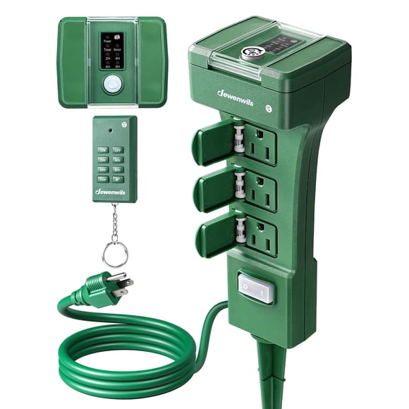 Temporizador Power Stake para exteriores DEWENWILS, resistente al agua, alcance de 100 pies