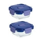 thumbnail image 1 of Pack 2 Contenedores Vidrio Hermético Cuadrado 320mL Luminarc, 1 of 2