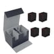 thumbnail image 4 of Estuche para baraja de cartas comerciales, caja de almacenamiento, soporte de protección para tarjetas, cajas para tarjetas deportivas, organizador de Interior gris y rojo., 4 of 5