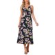 thumbnail image 2 of INSPIRE CHIC Vestido Maxi Floral para Mujer Cuello Halter Vestido Casual sin Mangas Línea A Ajustado de Cintura Alta Playa Largo de Verano M Negro Azul, 2 of 6