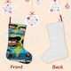 thumbnail image 3 of La Película de los Casagrandes Tema: Calcetines de Navidad, fino lino blanco para colgar en escaleras y chimenea, decoración navideña para el hogar, regalo de Navidad.54cm×38cm, 3 of 5