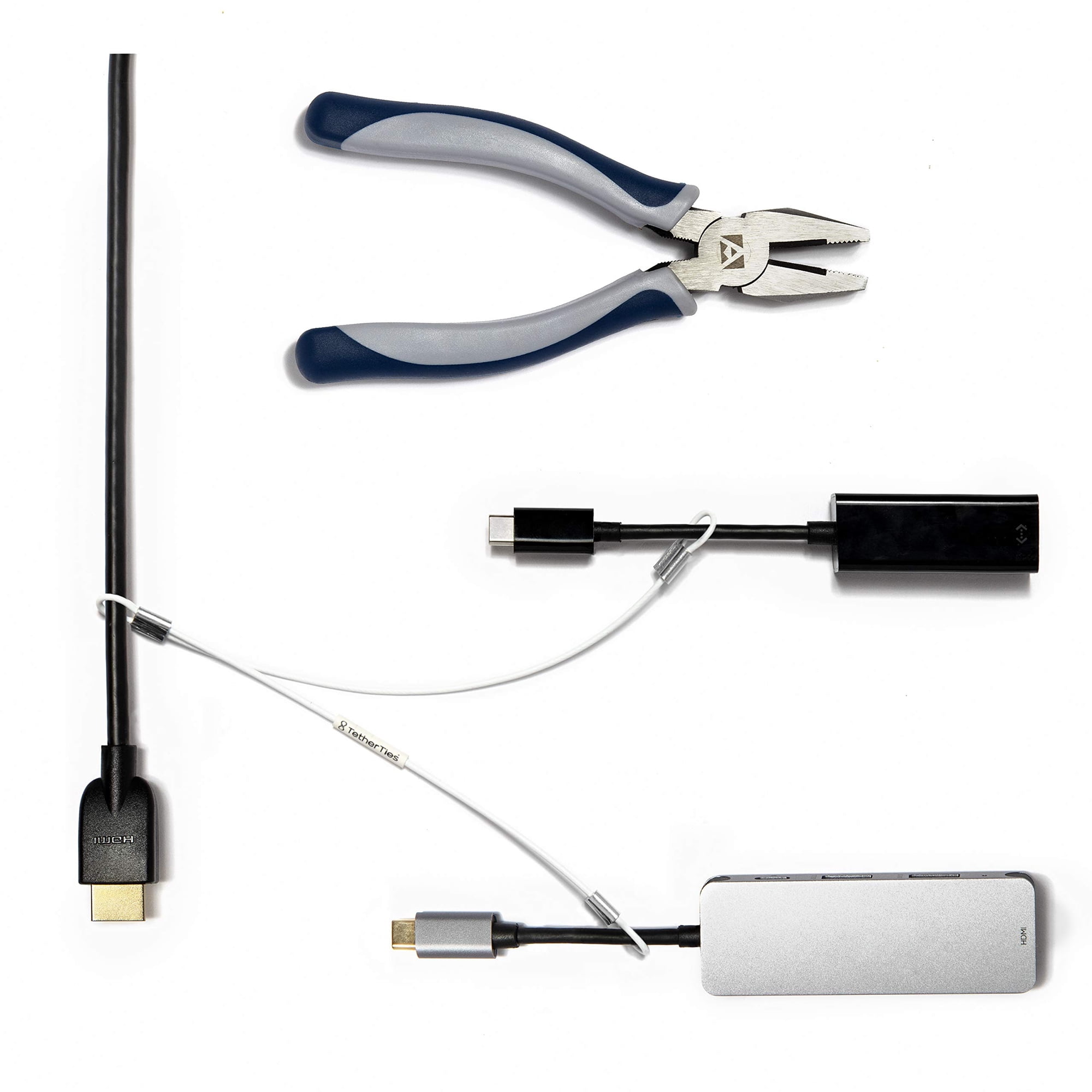 Kit De Anclajes Para Cables Tetherties, Adaptador Múltiple, Revestido De Nailon