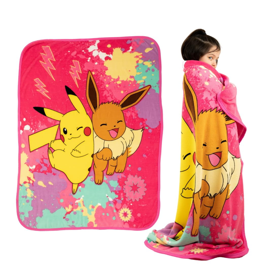 Manta Franco Pokémon Anime Pikachu Y Eevee Kids