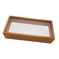 Magideal - Caja De Sombra De Madera, Marco De Caja De Almacenamiento De Vidrio, Vitrina Rústica De Doble Cara Transparente De Flores Secas Para Obras De Arte De A4