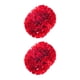 thumbnail image 2 of 2 Pompones De Animadora Profesionales Para Baile, Deportes, Ceremonias, Color Rojo, 2 of 4