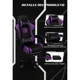 thumbnail image 2 of Silla Gamer Hell Castle Reclinable Con Cojin Lumbar Morado Cuero Sintético, 2 of 5