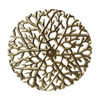 Magideal - Escultura De Pared De Metal Colgantes Decoración Disco Rústico Luz Escénica Estatuilla De Lujo Estatua 3D Colgante Arte De Pared Para Oficina Granja S 25Cm