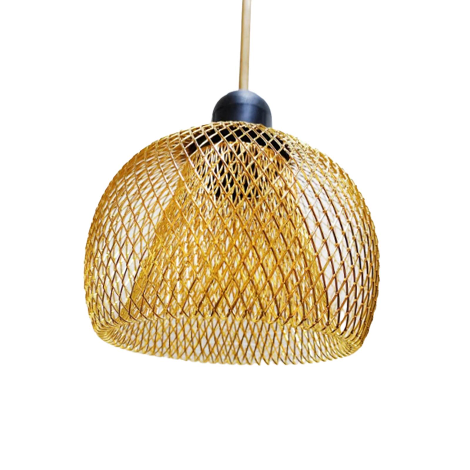 Magideal - Lámpara Colgante De Metal, Protector De Bombilla, Pantalla Hueca Retro, Cubierta De Luz Para Sala De Estar, Hotel, Casa De Té, Decoración De Cabecera Oro Esférico