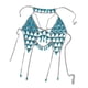 thumbnail image 4 of Sexy Crystal Rhinestone Top Sujetador Cuerpo Cadena Arnés Mujeres Summer Beach Bikini, 4 of 5