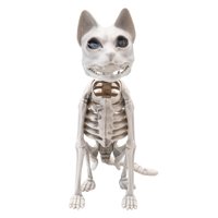 Magideal - Esqueleto De Gato Sentado, Decoración De Halloween, 15 X 24 X 34 Cm, Realista, Multifuncional, Espeluznante, Resistente, Para Habitación Embrujada,