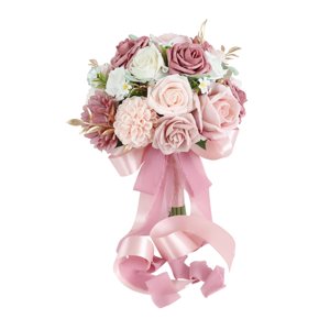 Magideal - Ramo De Rosas Para Boda, Flores Artificiales, Decoración Realista Para Dama De Honor, Ramo De Novia Para Fiestas, Aniversarios, Bodas, Centros De Mesa