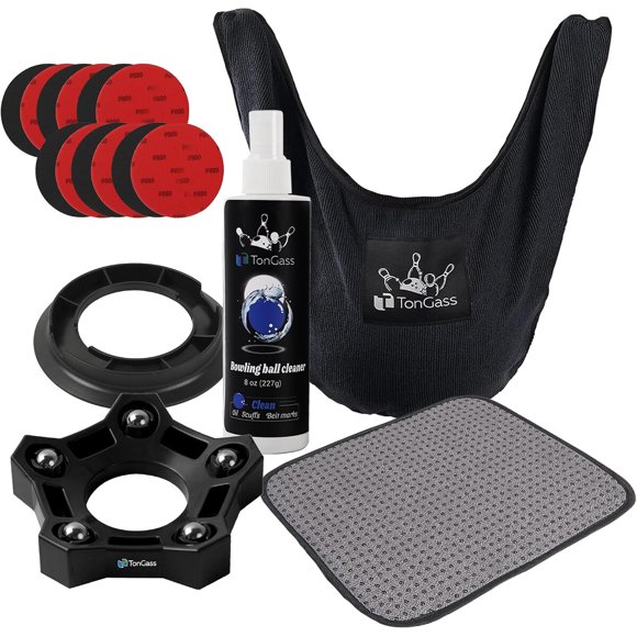 Kit de bowling TonGass 6 en 1 con 12 pads de lijado