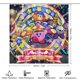 thumbnail image 2 of Kirby Star-theme 4-Piece Shower Curtain Set with Rugs, Waterproof Bathroom Decor Set Includes Bath Mat, U-Shaped Rug, Toilet Lid Cover and Curtain with Hooks, 2 of 6